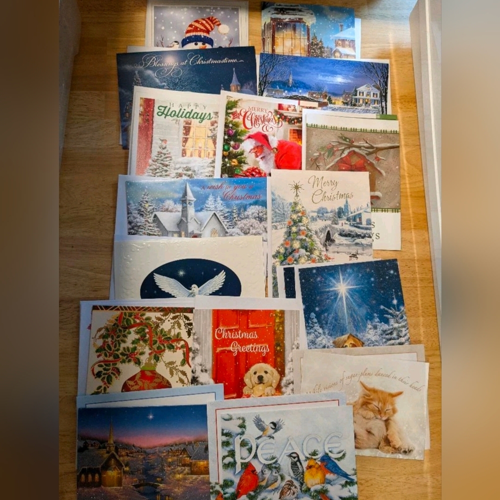 Lot Of 58 Assorted Christmas Greeting Cards